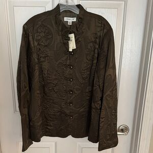 NWT Coldwater Creek Women's Dark Olive Jacket 1X